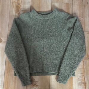 Lou & Grey Green Cowl Neck Sweater with Cozy Texture